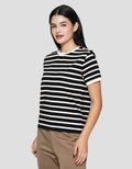 Connexion Knit Emas Kaos Lengan Pendek Wanita