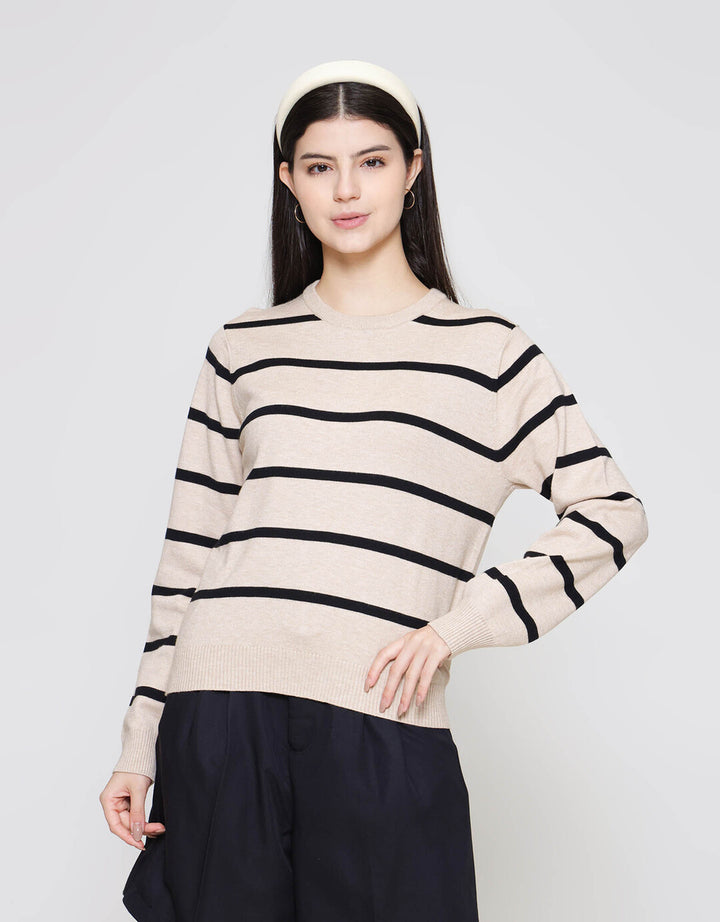 ZES Basic Stripe Sweater Wanita DTRTP006