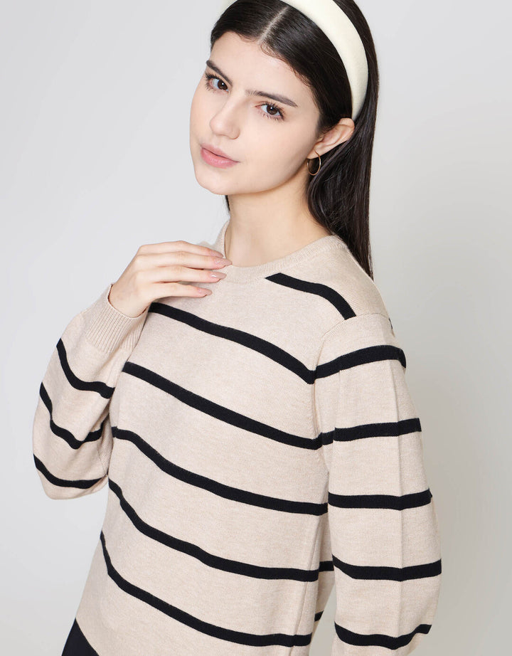 ZES Basic Stripe Sweater Wanita DTRTP006