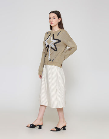 ZES STAR SWEATER WANITA DTRTP009