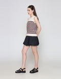 ZES KNIT STRIPE SLEEVELESS KAOS WANITA DTRTP008