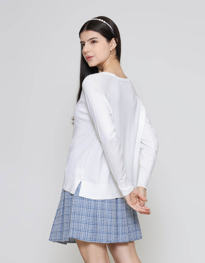 ZES Plain Basic Knit Sweater Wanita DTRTP003
