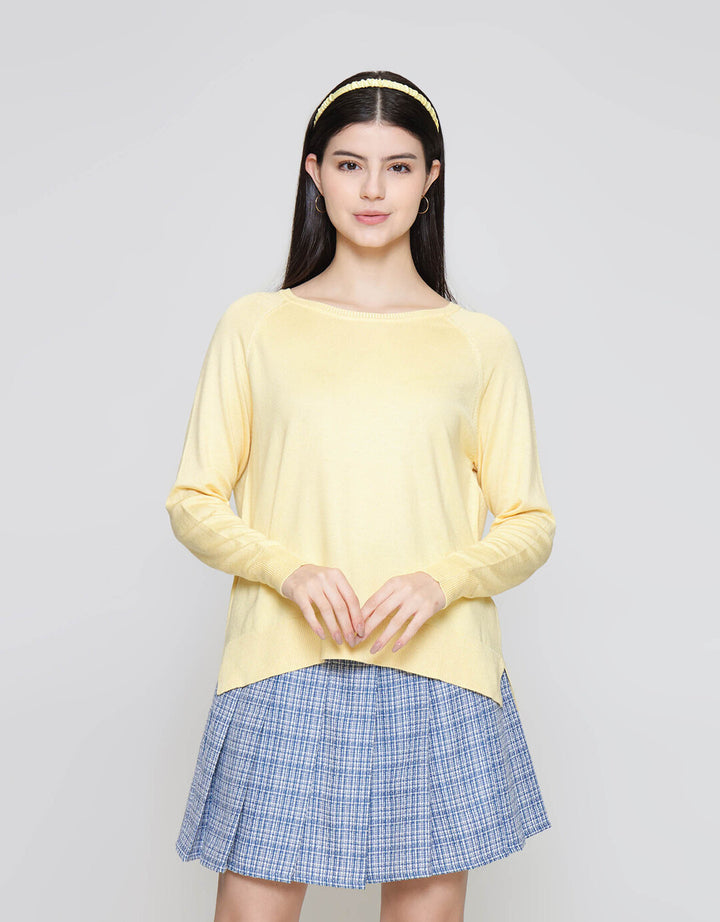 ZES Plain Basic Knit Sweater Wanita DTRTP003