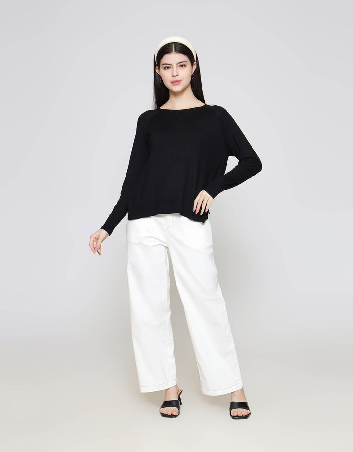 ZES Plain Basic Knit Sweater Wanita DTRTP003