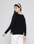 ZES Plain Basic Knit Sweater Wanita DTRTP003
