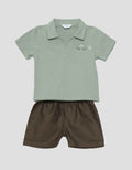 Little M Bear Polo Pakain Set Anak Laki-laki