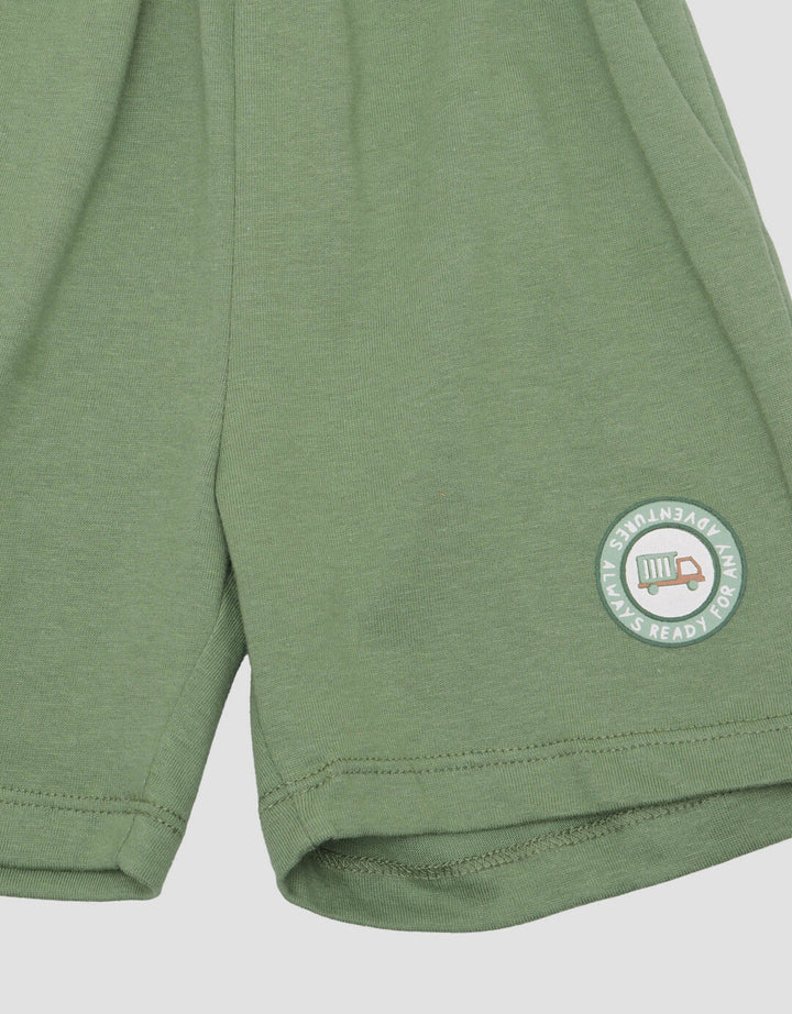 Little M Fullprint Stripe Car Setelan Anak Laki-laki