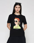 ZES Regular Women Print Kaos Lengan Pendek Wanita CRLVT026