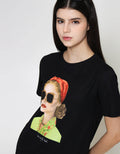 ZES Regular Women Print Kaos Lengan Pendek Wanita CRLVT026