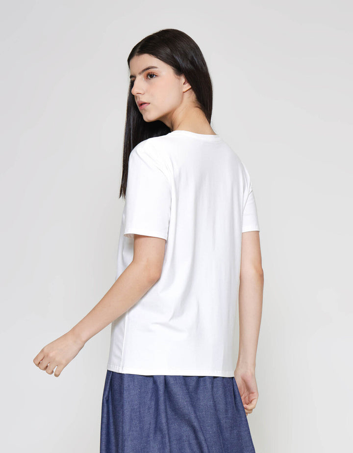 ZES Regular Women Print Kaos Lengan Pendek Wanita CRLVT026