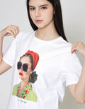 ZES Regular Women Print Kaos Lengan Pendek Wanita CRLVT026