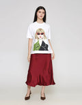 ZES Print Casual Kaos Oversize Wanita CRLVT027