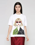 ZES Print Casual Kaos Oversize Wanita CRLVT027