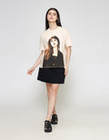 ZES Print Kaos Oversize Wanita CRLVT028
