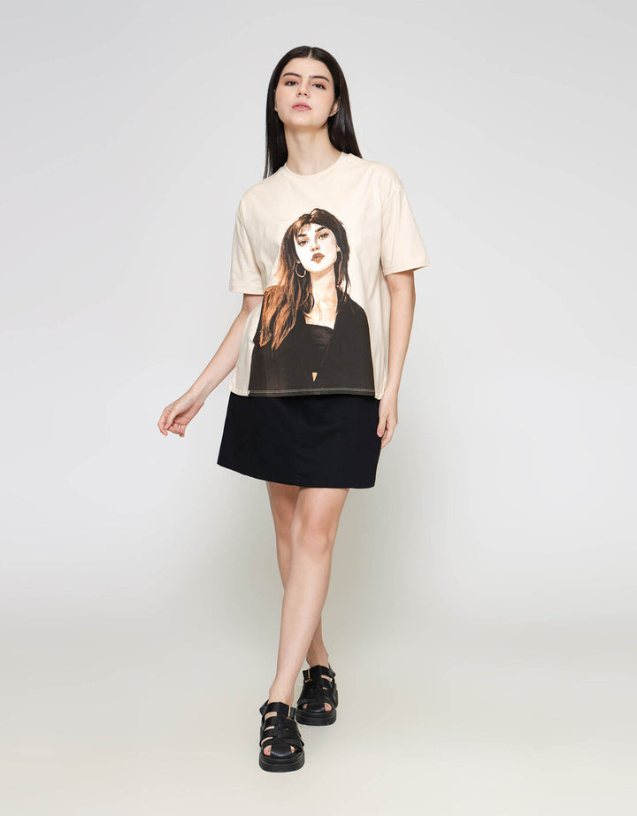 ZES Print Kaos Oversize Wanita CRLVT028
