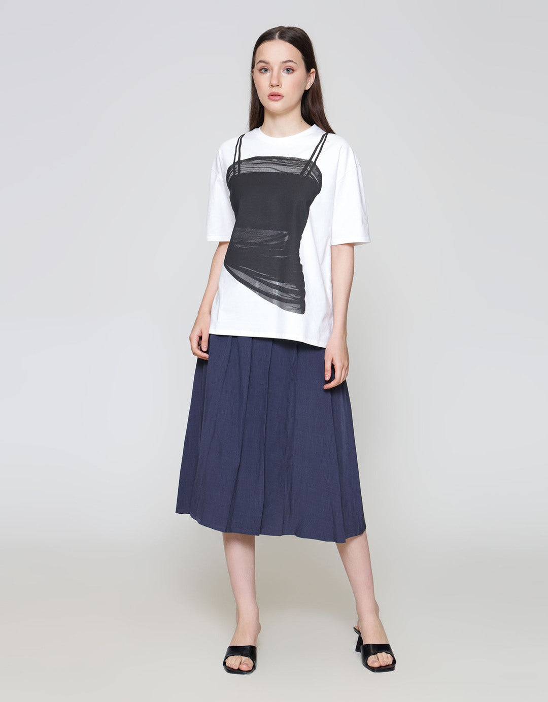 ZES OVERSIZE TANK PRINT KAOS WANITA CRLVT030
