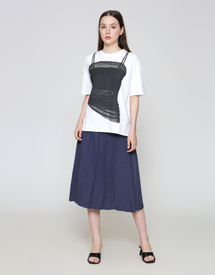 ZES OVERSIZE TANK PRINT KAOS WANITA CRLVT030