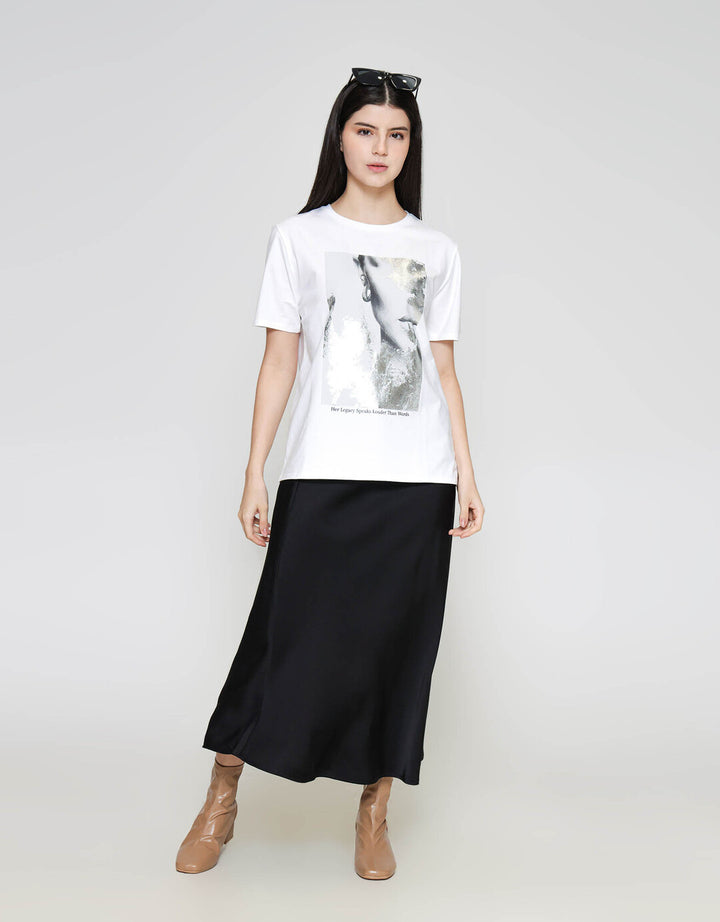 ZES Silhouette Kaos Lengan Pendek Wanita CRLVT040