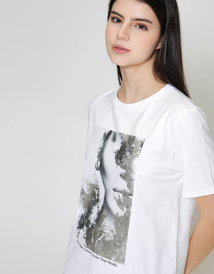 ZES Silhouette Kaos Lengan Pendek Wanita CRLVT040