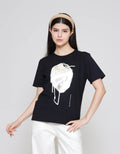 ZES Regular Face Silhouette Foil Tee Kaos Wanita CRLVT044