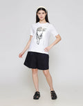 ZES Regular Face Silhouette Foil Tee Kaos Wanita CRLVT044