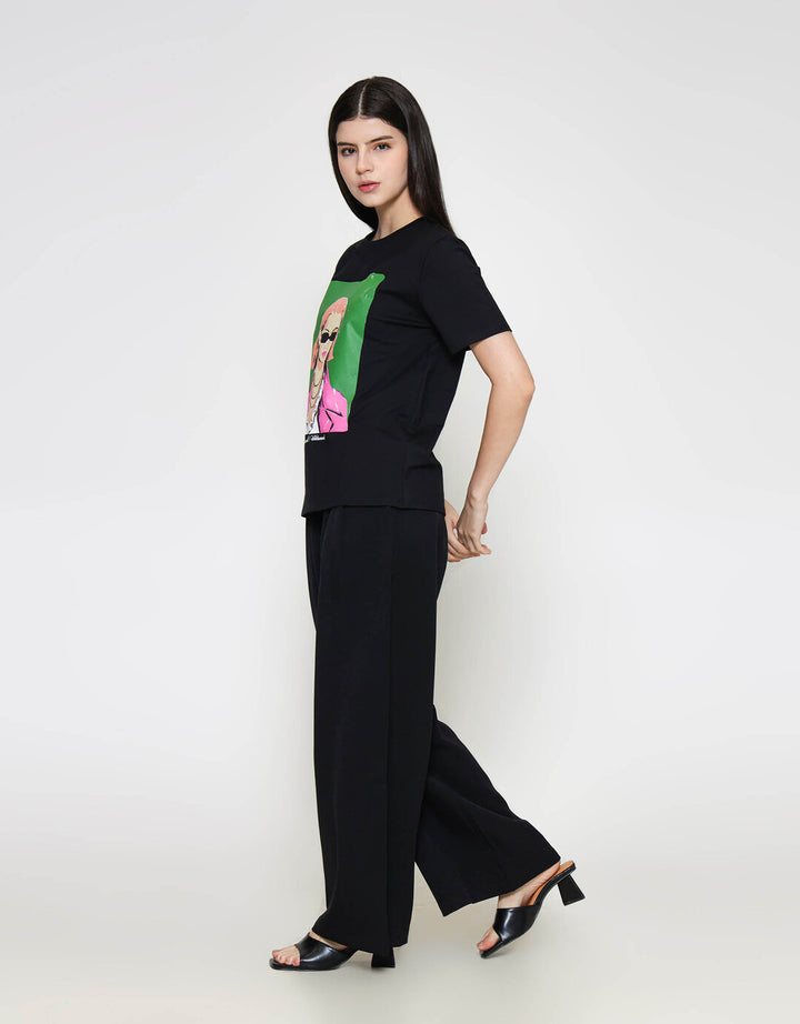 ZES Print Kaos Lengan Pendek Wanita CRLVT048