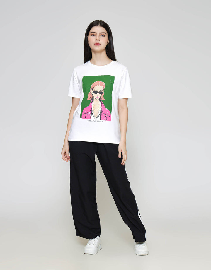 ZES Print Kaos Lengan Pendek Wanita CRLVT048
