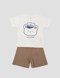 Little M Print Bear Setelan Anak Laki-laki