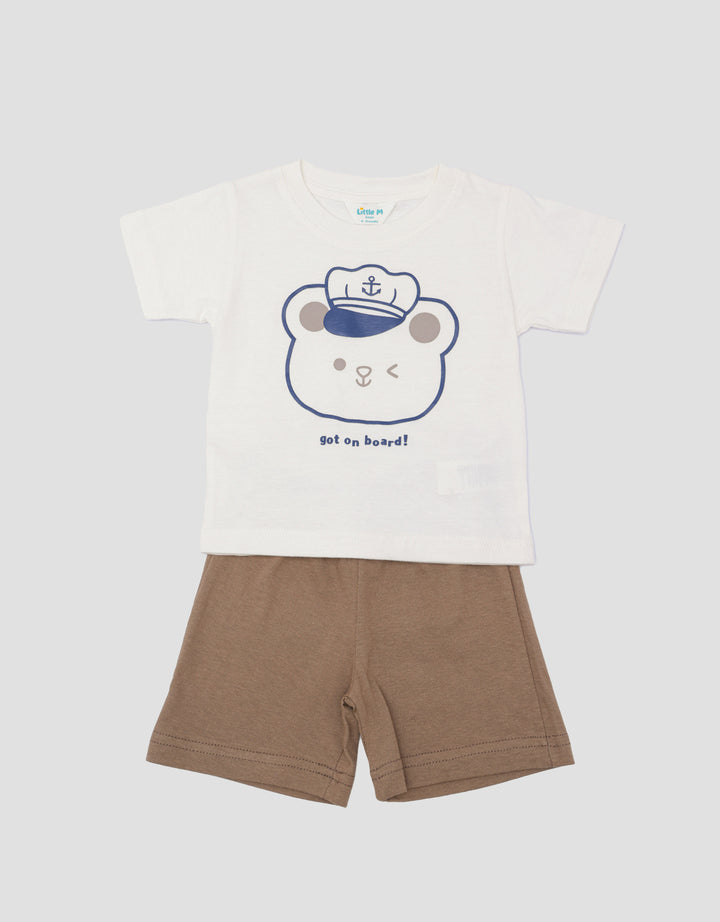 Little M Print Bear Setelan Anak Laki-laki