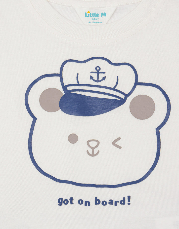 Little M Print Bear Setelan Anak Laki-laki