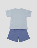 Little M Print Whale Setelan Anak Laki-laki
