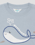 Little M Print Whale Setelan Anak Laki-laki