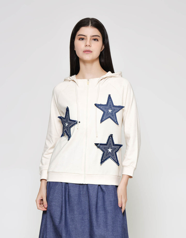 ZES Star Hoodie Sweater Wanita BELKT011