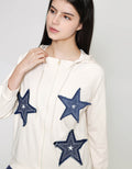 ZES Star Hoodie Sweater Wanita BELKT011