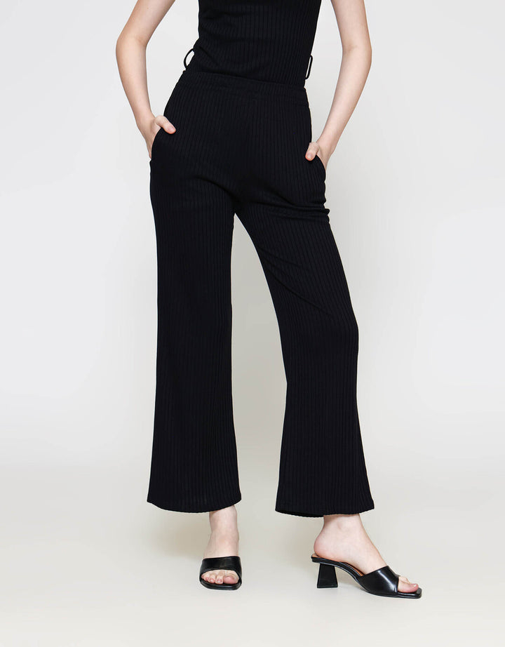 ZES Straight Knit Celana Panjang Wanita BELKB003