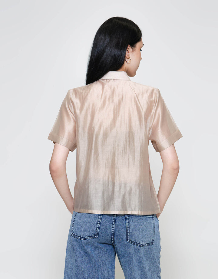 ZES Basic Kemeja Lengan Pendek Wanita MELWT010