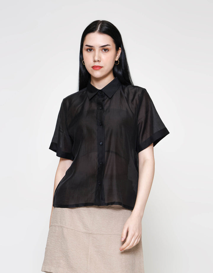 ZES Basic Kemeja Lengan Pendek Wanita MELWT010