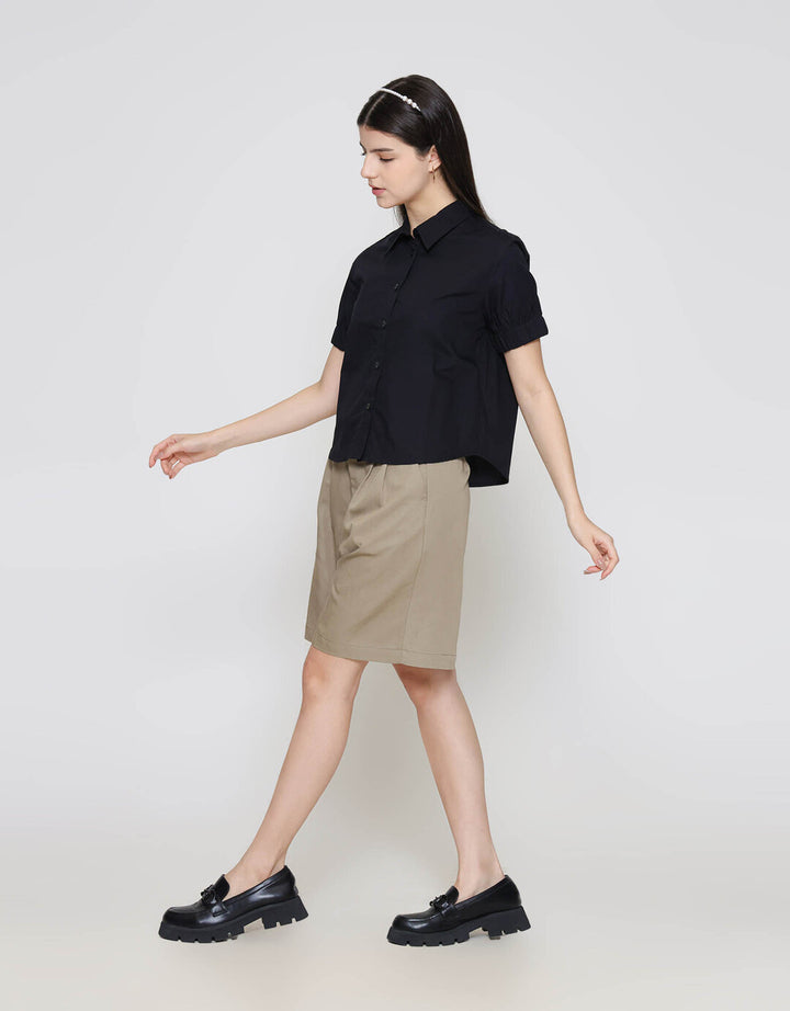ZES Basic With Elastic Sleeve Kemeja Wanita MELWT012