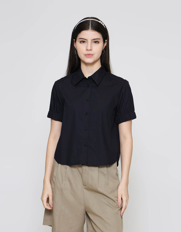 ZES Basic With Elastic Sleeve Kemeja Wanita MELWT012