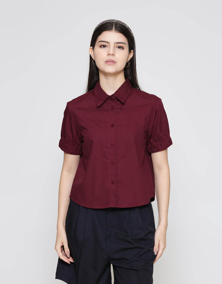 ZES Basic With Elastic Sleeve Kemeja Wanita MELWT012