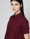 ZES Basic With Elastic Sleeve Kemeja Wanita MELWT012