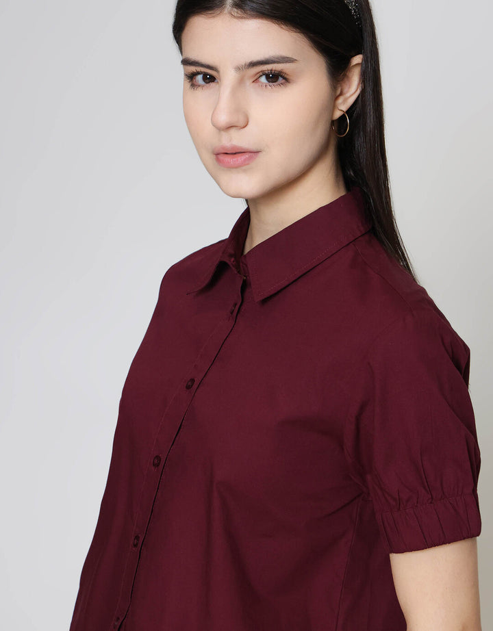 ZES Basic With Elastic Sleeve Kemeja Wanita MELWT012