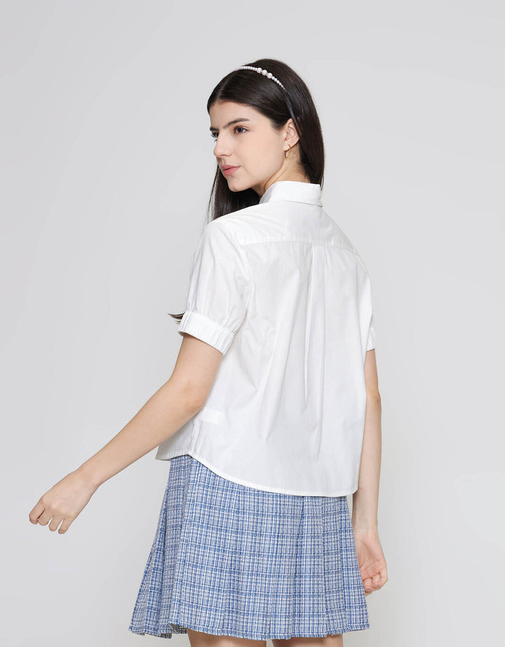 ZES Basic With Elastic Sleeve Kemeja Wanita MELWT012