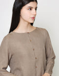 ZES Boat Neck Clean Blouse Wanita MELWT015