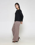 ZES Boat Neck Clean Blouse Wanita MELWT015