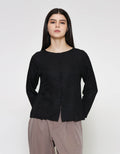 ZES Boat Neck Clean Blouse Wanita MELWT015