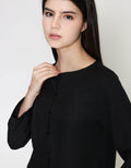 ZES Boat Neck Clean Blouse Wanita MELWT015