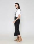 ZES Basic Sateen Rok Midi Wanita MELWB014