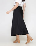 ZES Basic Sateen Rok Midi Wanita MELWB014