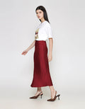ZES Basic Sateen Rok Midi Wanita MELWB014